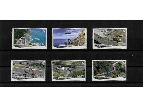 Neuseeland, MiNr. 3565-3570 und Block 411 **, Infrastruktur