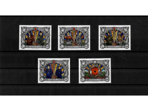 Neuseeland, MiNr. 3630-3634 und Block 419 **, Beendigung Erster Weltkrieg