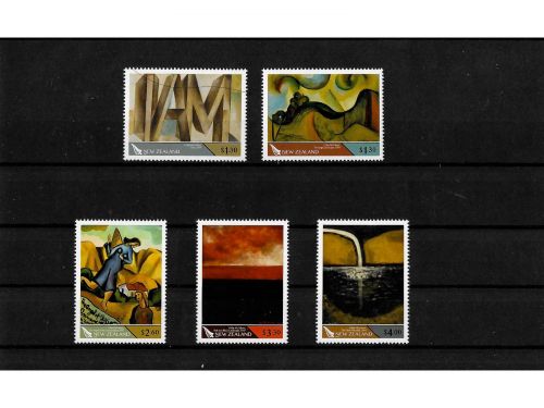 Neuseeland, MiNr. 3694-3698 und Block 436 **, Colin McCahon