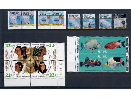 Marshall-Inseln, 4 Sätze, **, aus Jahren 1984/1985, jeder Satz abgebildet