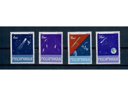 Mocambique, MiNr. 1046-1049 **, postfrisch, Halley’s Comet, Halleyscher Komet