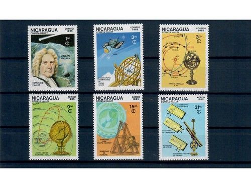 Nicaragua, MiNr. 2621-2626 **, postfrisch, Halley’s Comet, Halleyscher Komet