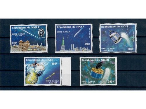 Niger, MiNr. 977-981 **, postfrisch, Halley’s Comet, Halleyscher Komet