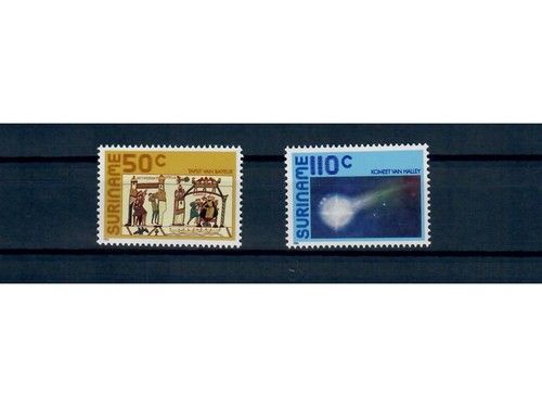 Suriname, MiNr. 1170-1171 **, postfrisch, Halley’s Comet, Halleyscher Komet