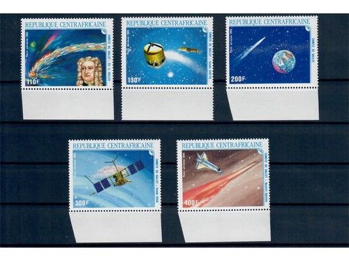 Zentralafrika, MiNr. 1203-1207 **, Halley’s Comet, Halleyscher Komet