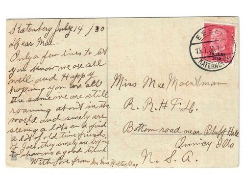 Deutsches Reich, Reichspräsidenten, Hindenburg 15 Pf. auf Postkarte nach USA
