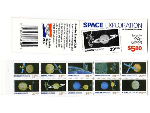 USA, MiNr. MH149 postfrisch, Weltraumforschung, oben und unten mit Verschnitt