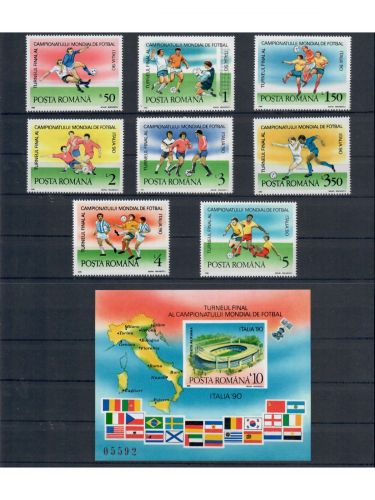 Motiv Fußball WM, 9 x Blocks/KB, 3 x Sätze, **, jede Ausgabe abgebildet
