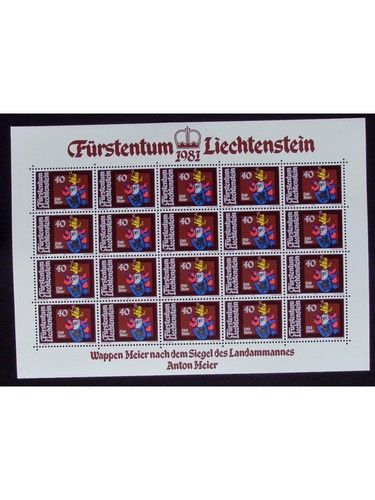 Liechtenstein, Kleinbogen, KB, Jahrgang 1981, postfrisch, ungefaltet