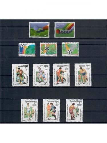 Motiv Fußball WM, 9 Sätze **, über 75,- € Michel, jeder Satz abgebildet