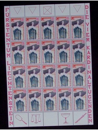 Liechtenstein, Kleinbogen, KB, Jahrgang 1985, postfrisch, ungefaltet