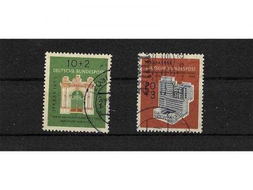 Bund, MiNr. 171-172 gestempelt, „IFRABA 1953“