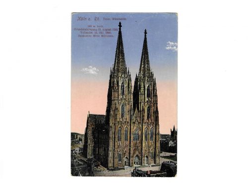 Köln a. Rh., Dom, Westseite, gebraucht, gelaufen Jahr 1916
