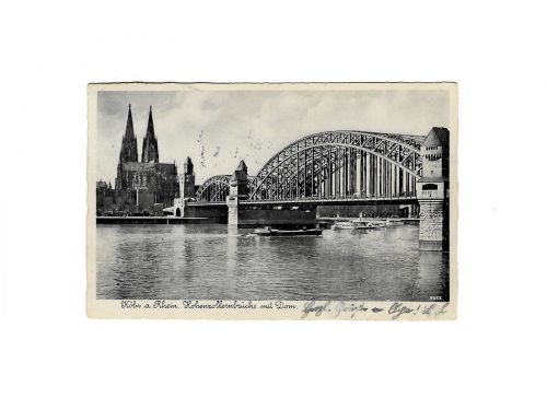 Köln a. Rhein, Hohenzollernbrücke mit Dom, Nr. 3353, gebraucht, gelaufen Jahr