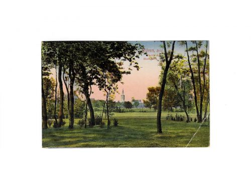 Düren, Rhld., Parie in Stadtpark, gebraucht, Jahr 1922, unten rechts Knick