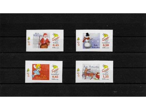 Privatpost Turbo P.O.S.T. Neuruppin, Weihnachten 1, 4 Werte, selbstkleb.