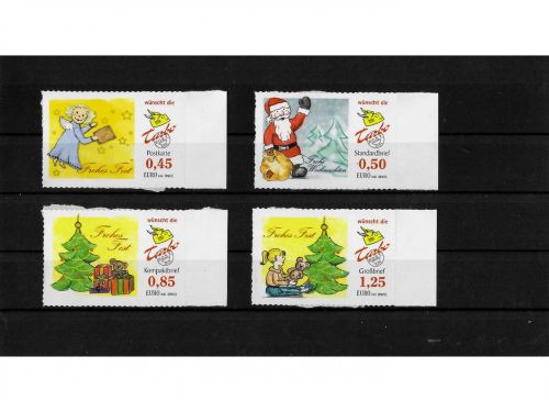 Privatpost Turbo P.O.S.T. Neuruppin, Weihnachten 2, 4 Werte, selbstkleb.
