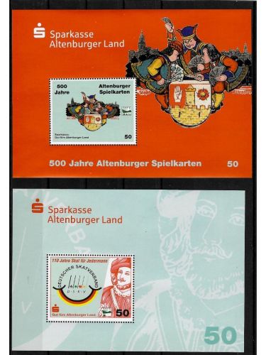 Privatpost Safe Mail Altenburg, Spielkarten, 2 Werte, 2 Blocks, selbstkleb.