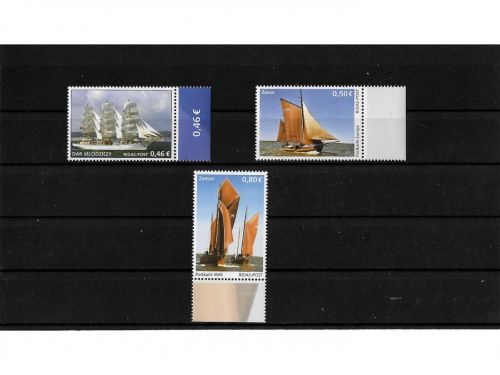 Privatpost Ridas-Post, Segelschiffe, 3 Werte, selbstkleb. (B)