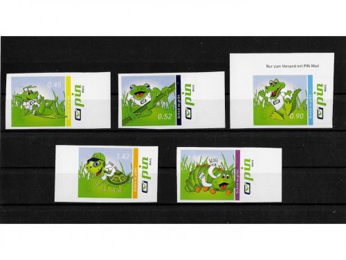 Privatpost PIN Mail Berlin, Comic-Tiere, 5 Werte, selbstkleb.