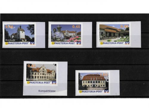 Privatpost Paketeria Meißen, VR-Bank, Bauwerke Denkmäler, 5 Wer. selbstkleb. (B)