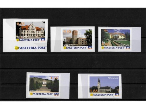 Privatpost Paketeria Meißen, VR-Bank, Bauwerke Denkmäler, 5 Wer. selbstkleb. (C)