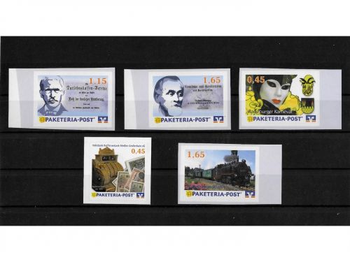 Privatpost Paketeria Meißen, VR-Bank, verschiedene Motive, 5 Wer. selbstkleb.
