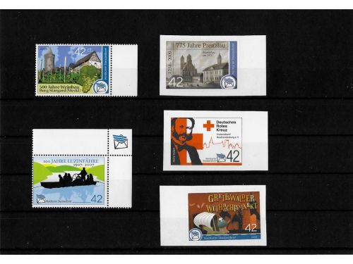 Privatpost Nordkurier, Verschiedene Motive, 5 Werte, nass/selbstkleb. (B)