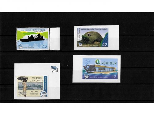 Privatpost Nordkurier, Verschiedene Motive, 4 Werte, nass/selbstkleb.