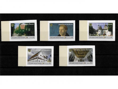 Privatpost LMF-Postservice, Jakob Fugger, 5 Werte, selbstkleb.