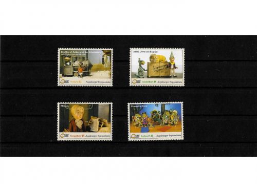 Privatpost LMF-Postservice, Augsburger Puppenkiste, 4 Werte, nasskleb. (C)