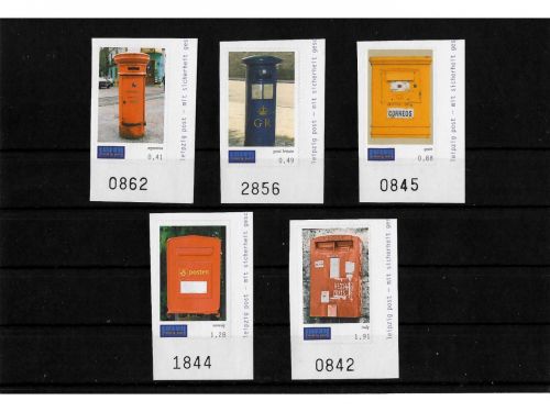 Privatpost leipzig post, Briefkästen, 5 Werte, selbstkleb. (D)