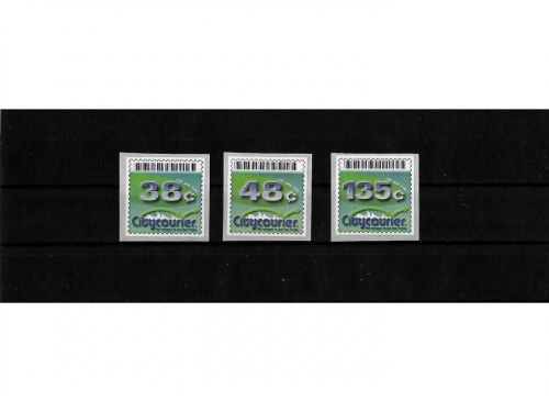 Privatpost Citycourier, Postlabel, 3 Werte, selbstkleb.