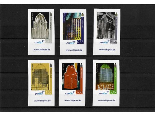 Privatpost CityPost, Kunst, 6 Werte, selbstkleb.
