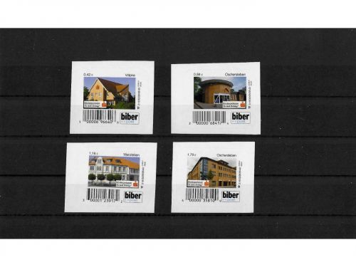 Privatpost biber post, Bördesparkasse, 4 Werte, selbstkleb. (B)