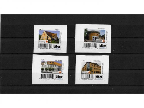 Privatpost biber post, Bördesparkasse, 4 Werte, selbstkleb. (C)