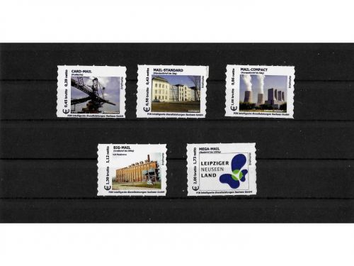 Privatpost PIN Sachsen, Sehenswürdigkeiten, 5 Werte, selbstkleb.