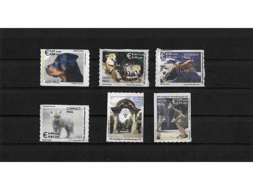Privatpost PIN AG, Zootiere, 6 Werte, selbstkleb.