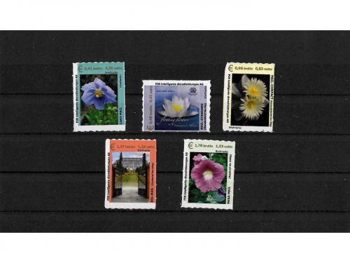Privatpost PIN AG, Blumen, 5 Werte, selbstkleb.