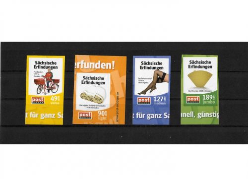 Privatpost PostModern, Sächsische Erfindungen, 4 Werte, selbstkleb.