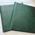 2 x Lindner Ringbinder, 18-Ringe, Grün wattiert, gebraucht (B)