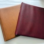 2 x Lindner Ringbinder, 18-Ringe, Braun und Rot wattiert, gebraucht