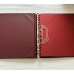 2 x Lindner Ringbinder, 18-Ringe, Braun und Rot wattiert, gebraucht