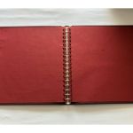2 x Lindner Ringbinder, 18-Ringe, Braun und Rot wattiert, gebraucht