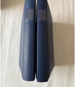 2 x Lindner Ringbinder, 18-Ringe, Blau genarbt, gebraucht