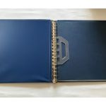 2 x Lindner Ringbinder, 18-Ringe, Blau genarbt, Schwarz wattiert, gebraucht