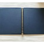 2 x Lindner Ringbinder, 18-Ringe, Blau genarbt, Schwarz wattiert, gebraucht