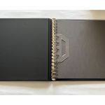 2 x Lindner Ringbinder, 18-Ringe, Blau genarbt, Schwarz wattiert, gebraucht
