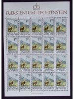 Liechtenstein, Kleinbogen, KB, Jahrgang 1986, postfrisch, ungefaltet