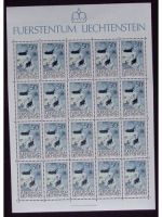 Liechtenstein, Kleinbogen, KB, Jahrgang 1986, postfrisch, ungefaltet